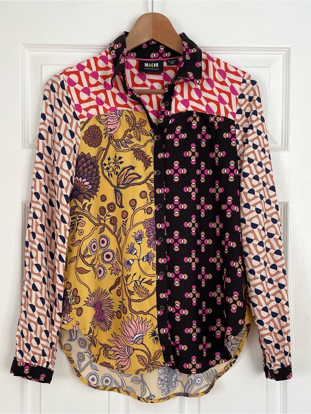 NWT Anthropologie Maeve  PAZ Button Down Blouse Size XXS - Picture 2 of 5